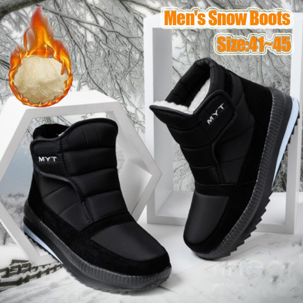 mens fur lined waterproof snow boots