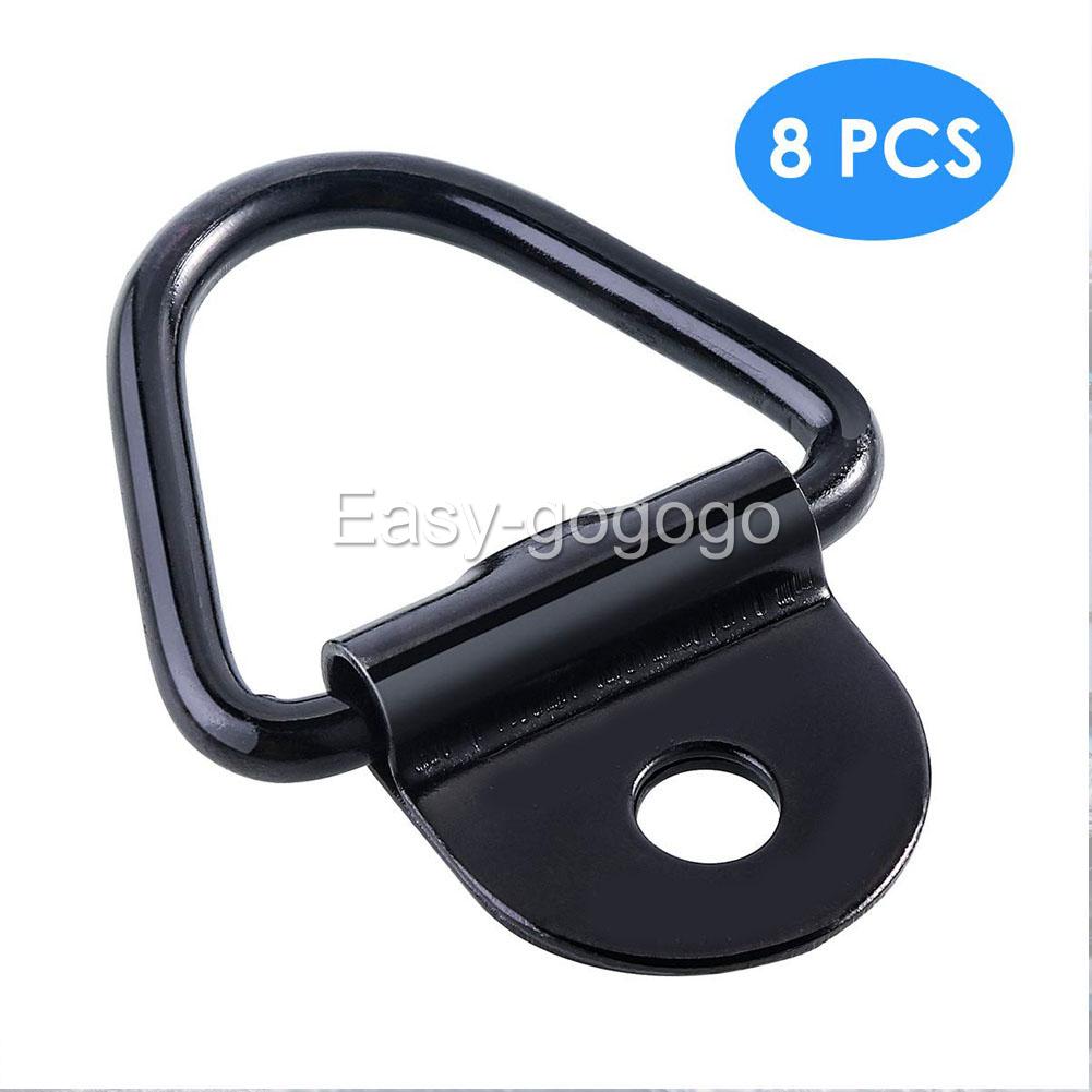 8-Set Tie Down Anchor Lashing D Ring Metal Plated Points Ute Trailer ...