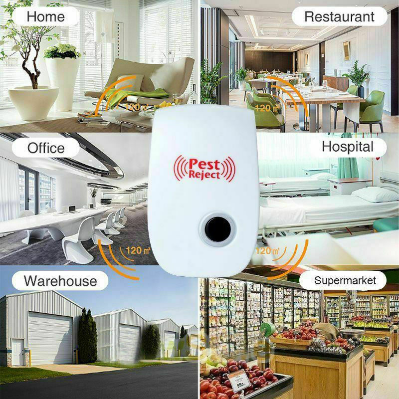 Pest Reject Pro Ultrasonic Repeller Home Bed Bug Mites ...