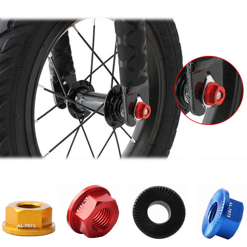 Aluminum Alloy Gear Hub Nuts Bicycle Bolt Cycle Drum Hub Road Bike Screw Bolt K