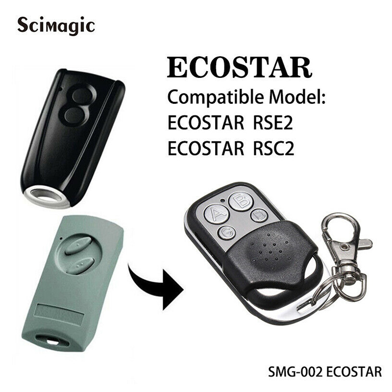 1x Ecostar RSC2, Ecostar RSE2 garage door remote control 433,92Mhz
