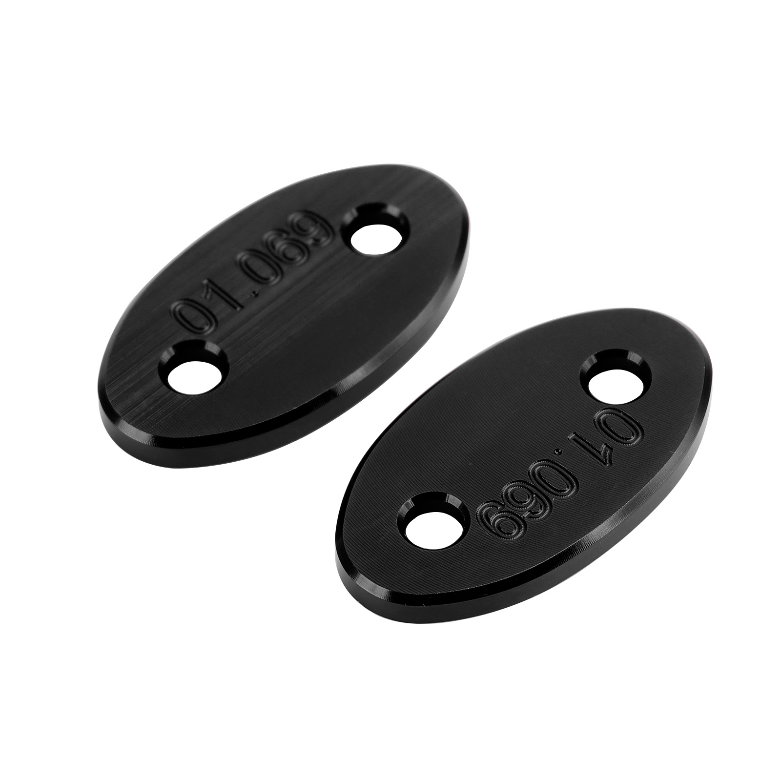Black mirror delete blanking block off plates fit Kawasaki ZX-6R