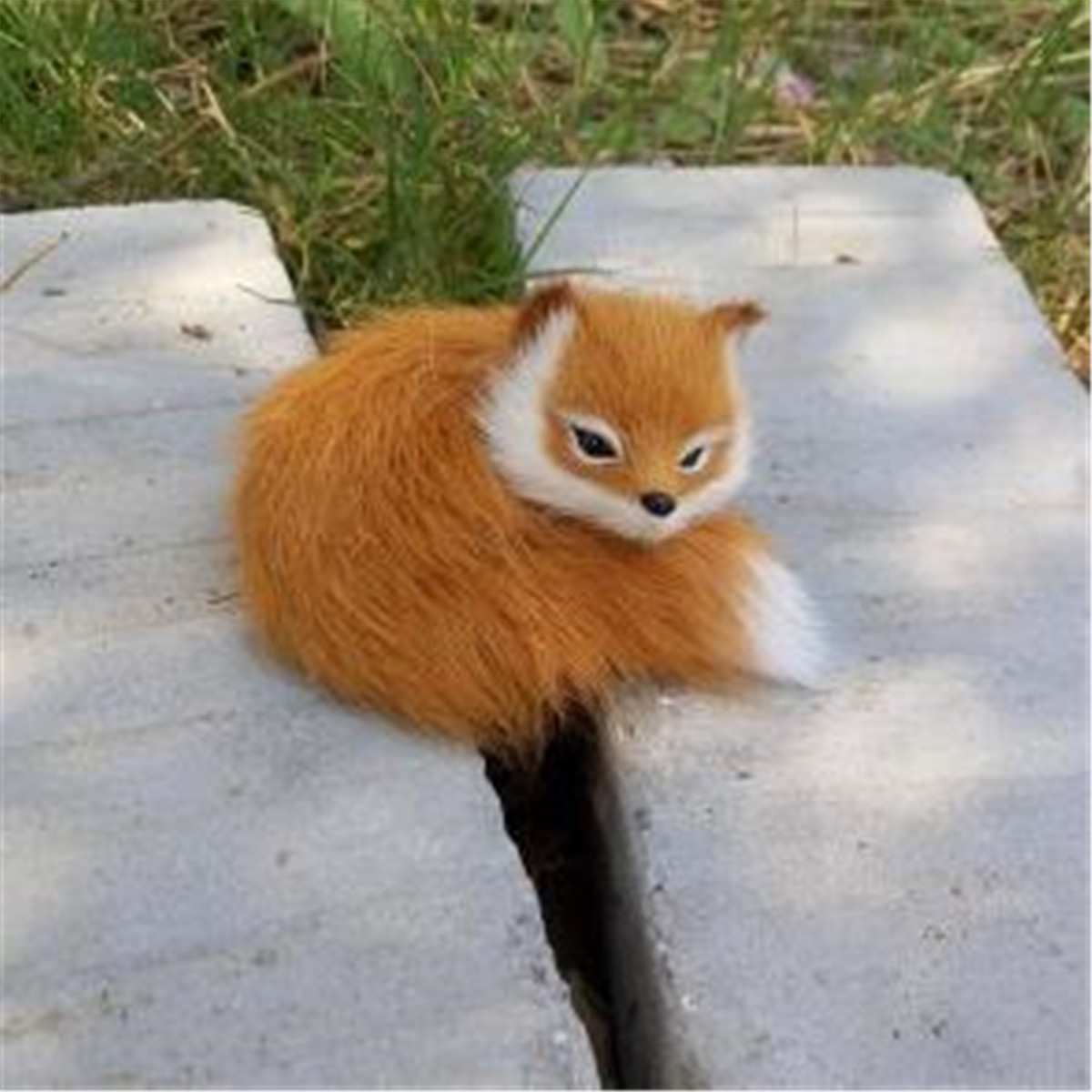 Realistic Small Fox Stuffed Animal Soft Plush Kids Toy Sitting Fox Home ...