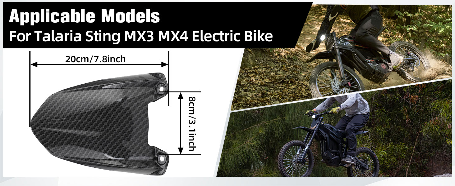 MX4 Rear Shock Protector Talaria Sting Rear Fender - Carbon Fiber ...