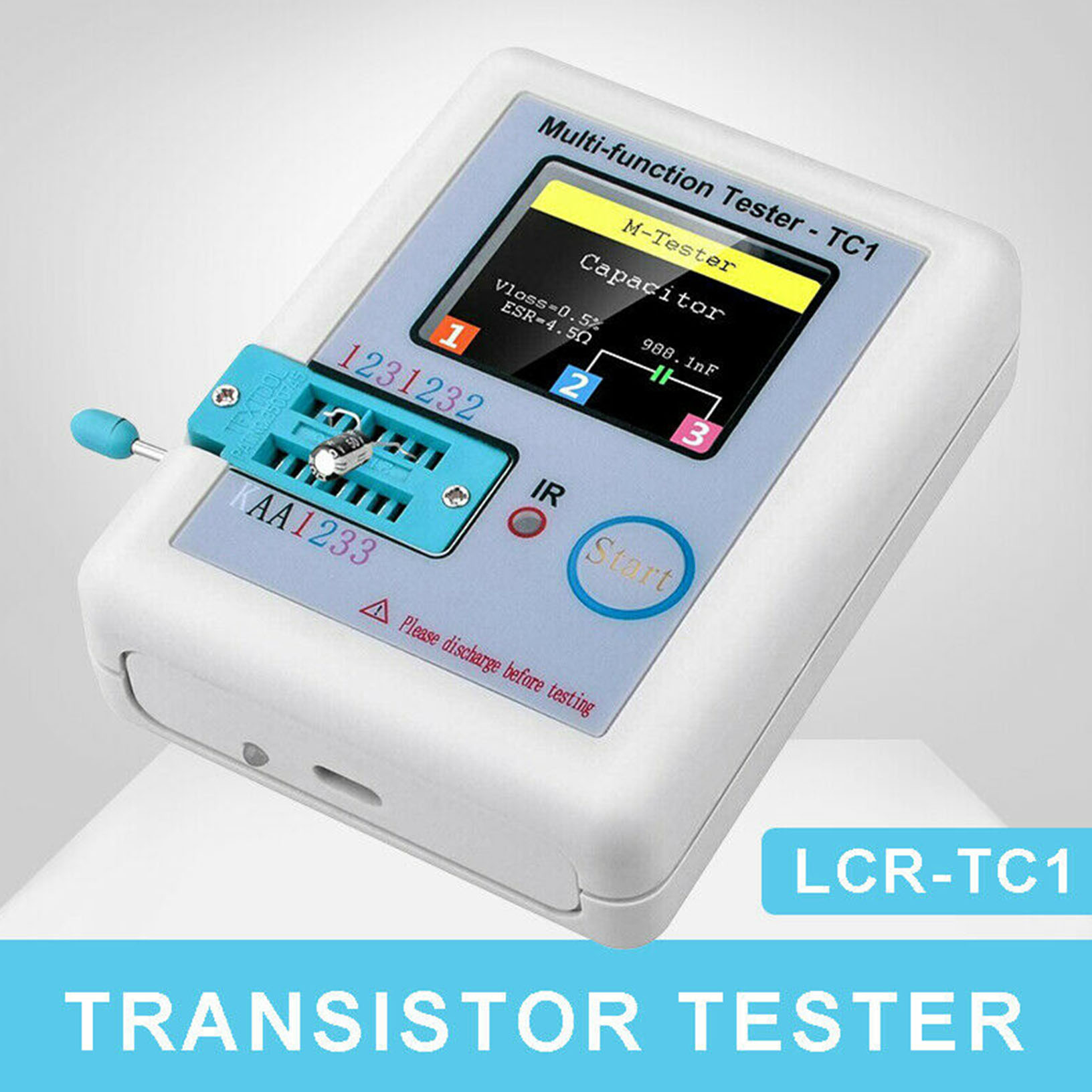 Multifunction Transistor Tester Diodes LCR - TC1 Full Color Graphics ...