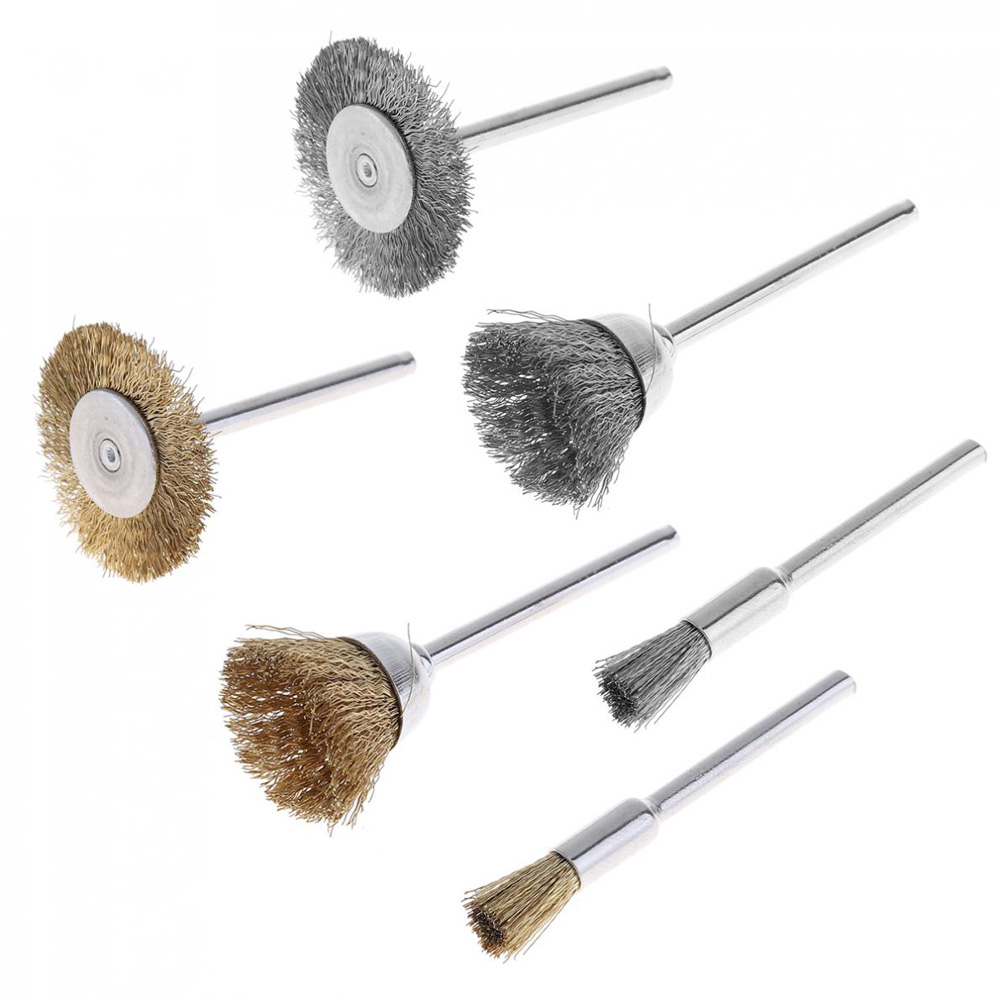 36PCS Steel Brass Wire Wheel Polishing Pad Brush Set For Dremel Rotary