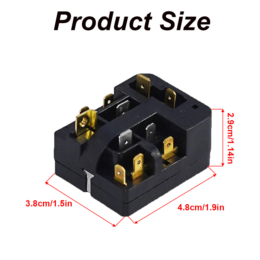 Refrigerator PTC Starter Relay 3 Pin Compressor Thermal Overload