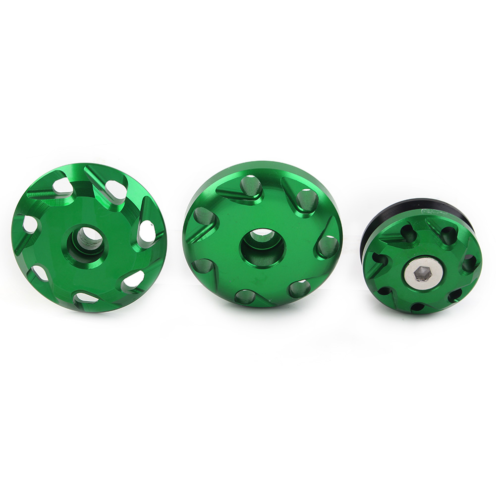 3x Frame Hole Covers Fairing Bolts Caps Set For Kawasaki NINJA1000