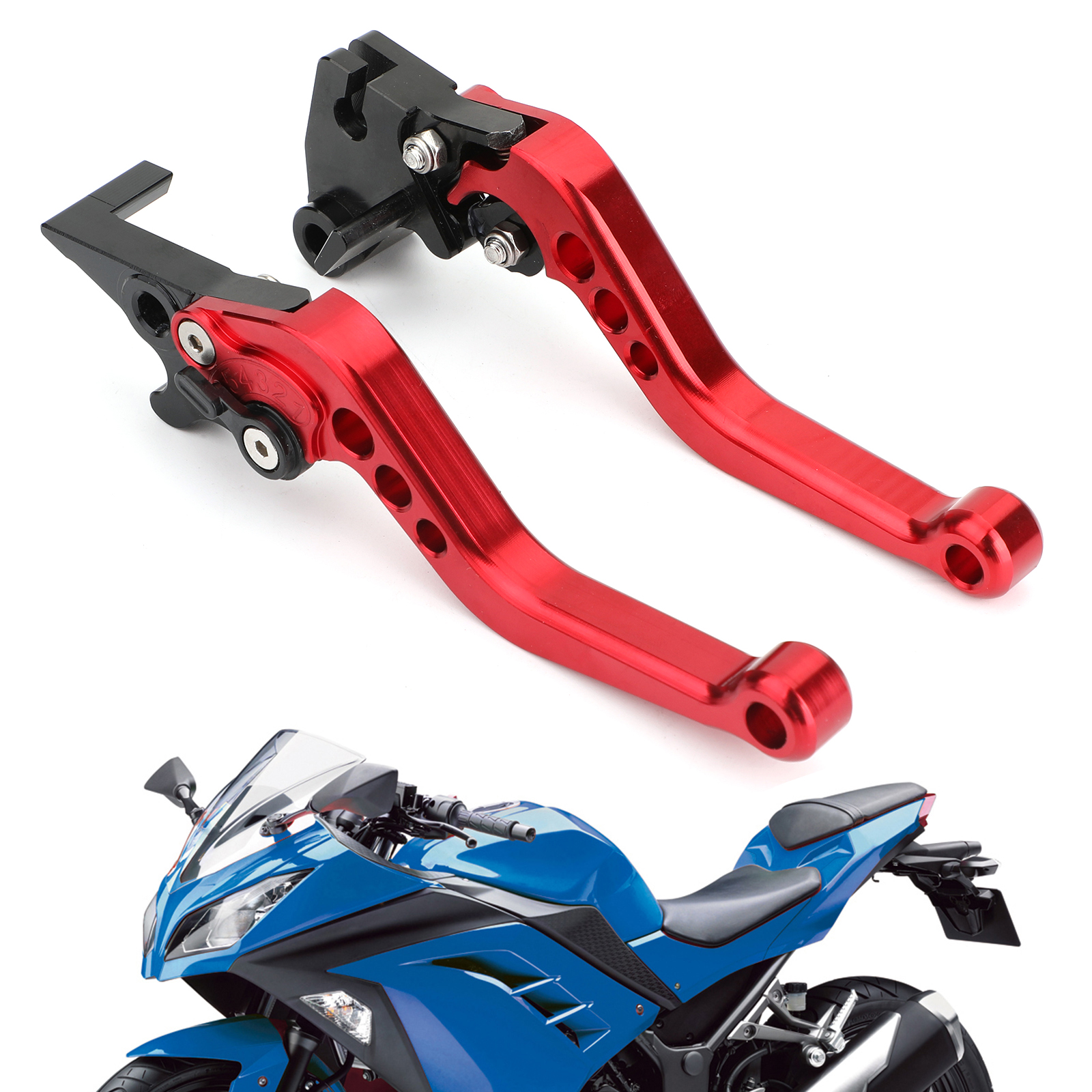 Brake Clutch Levers For Kawasaki Ninja 250 300 Red | eBay