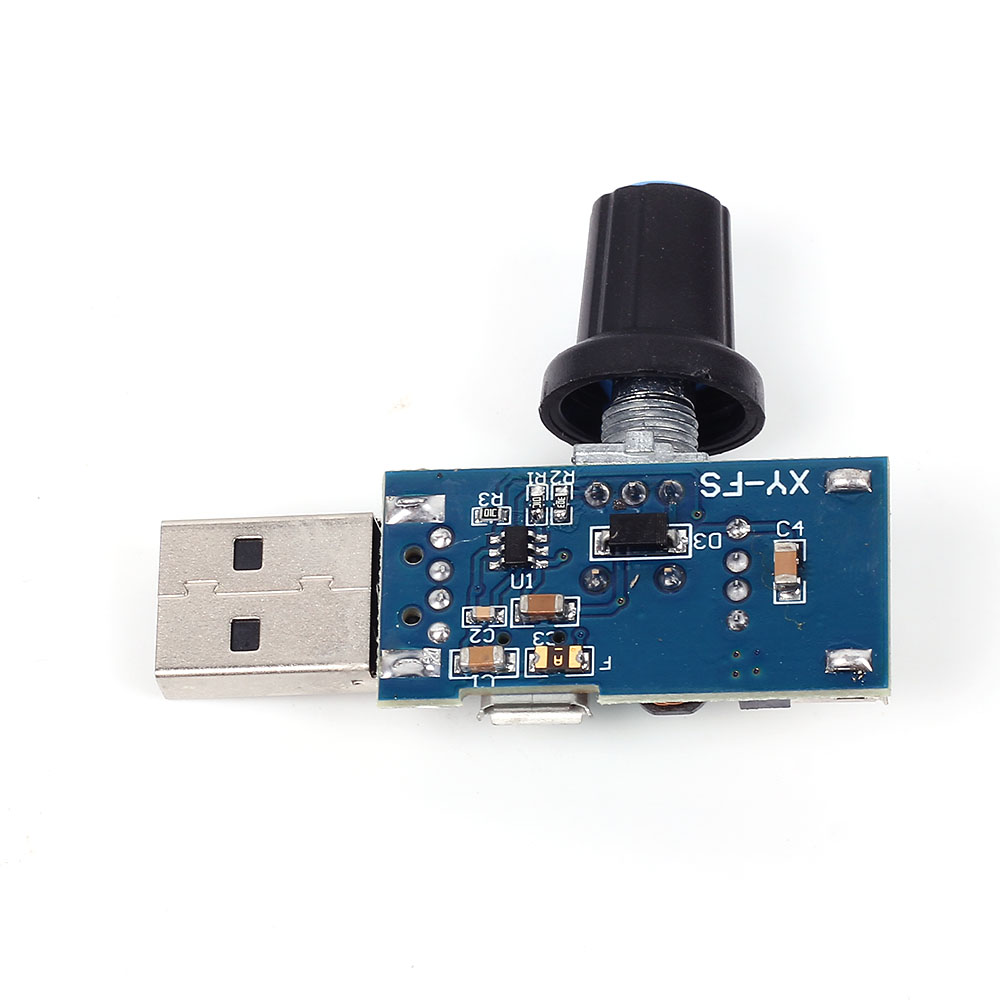 USB Fan Speed Controller DC 412V Reducing Noise MultiStall Adjustment