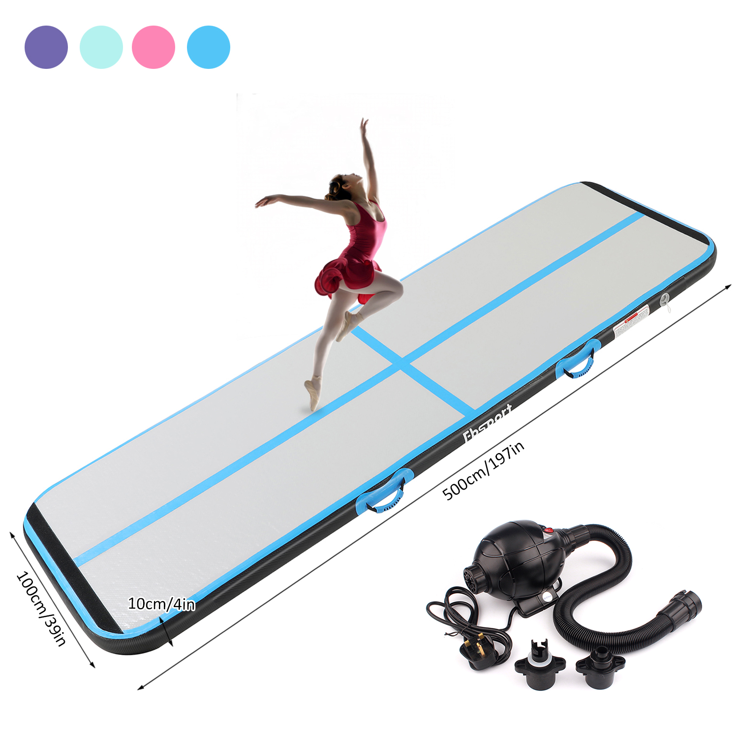 Everfit ATM6102MBL Inflatable Air Track Mat for sale online