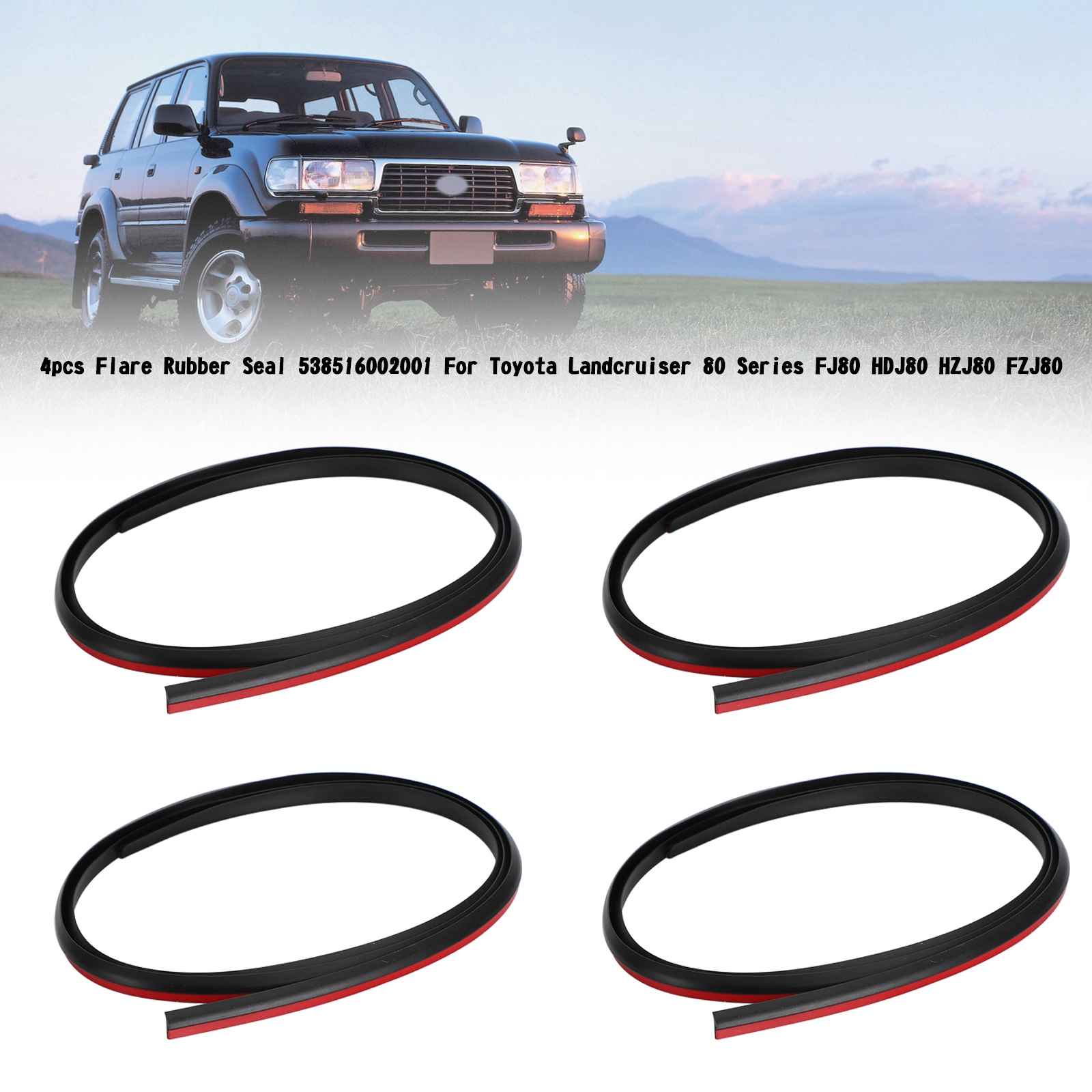 4x Flare Rubber Seal 538516002001 For Toyota Landcruiser 80 Series