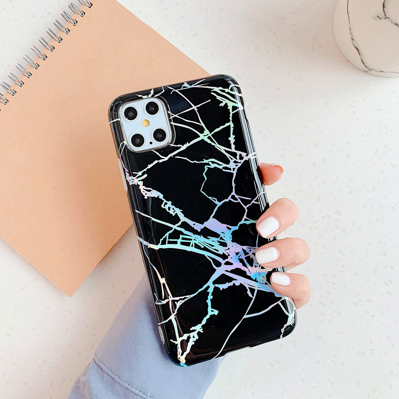 Marble Iridescent Holographic Holo Case Cover For iPhone ...