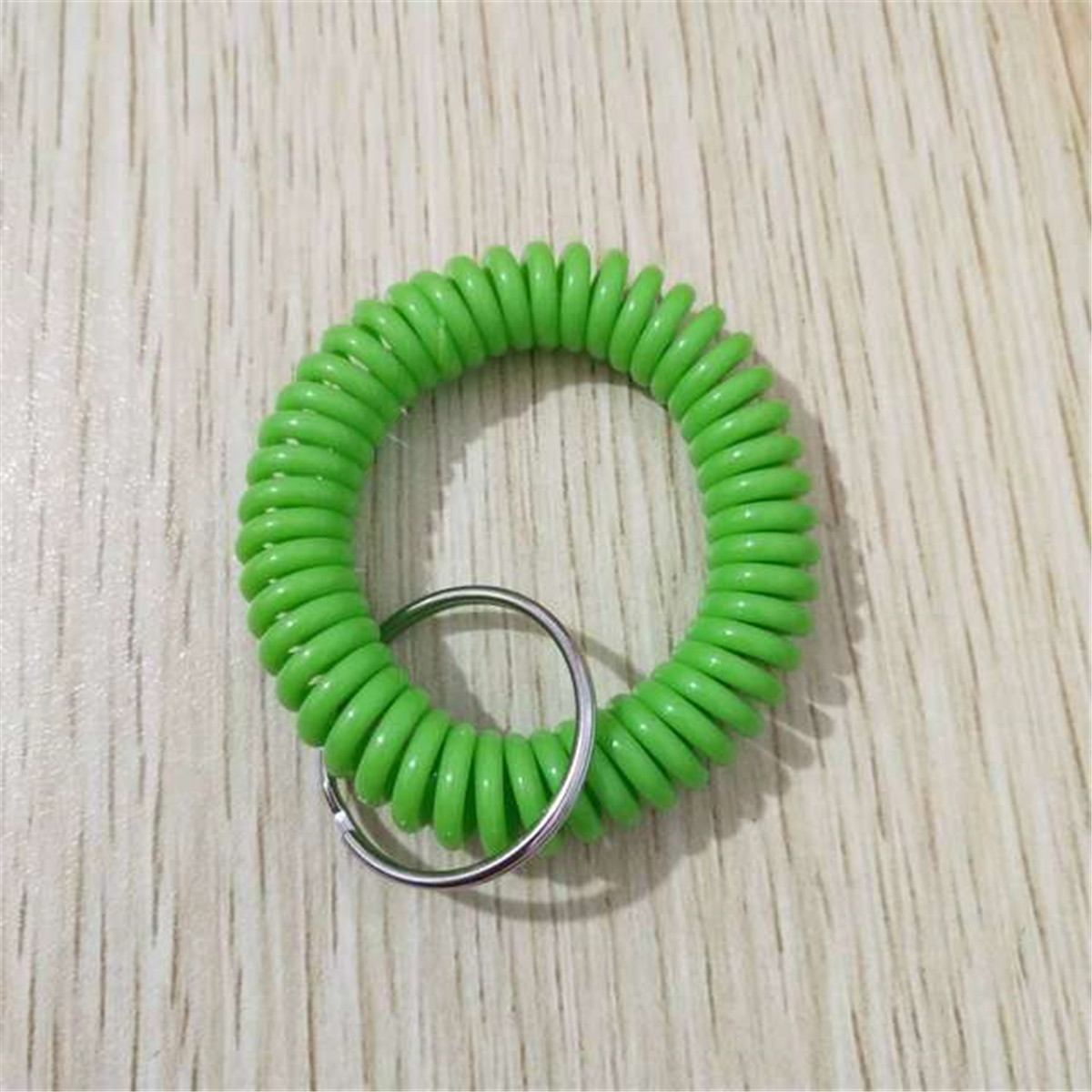 2x Plastic Spiral Wrist Coil Keychain Spring Key Chain Holder Keyring ...