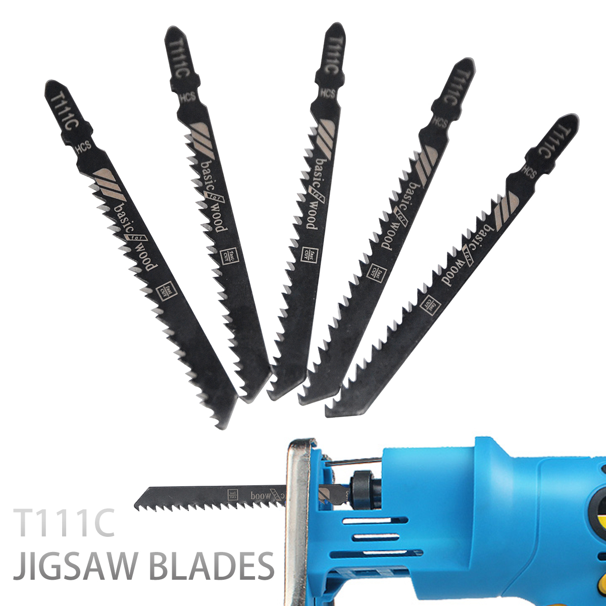 New T127D Jigsaw Blades 5 PCS Aluminium Metal Cutting Wood Fast Cutting New UK