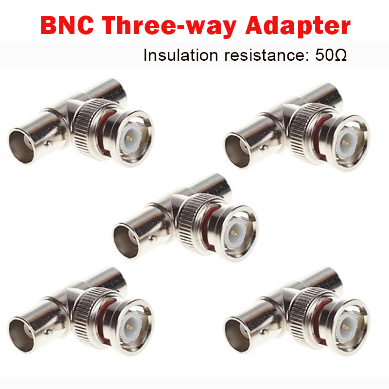 2x BNC T Connector 1 Male to 2 BNC Female CCTV Camera Video Splitter Adapter