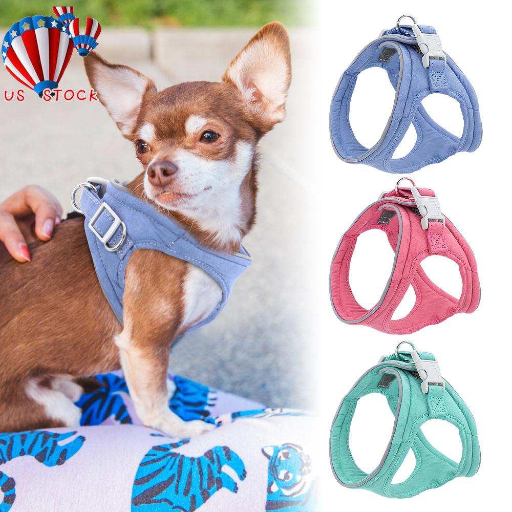 Details About Non Pull Dog Harness Adjustable Pet Puppy Walking Strap Vest Soft Chest Belt Us