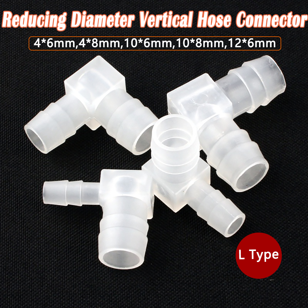 14mm Elbow Plastic Barbed Connector Pipe Hose Joiner Tubing Air Fuel Water Piece