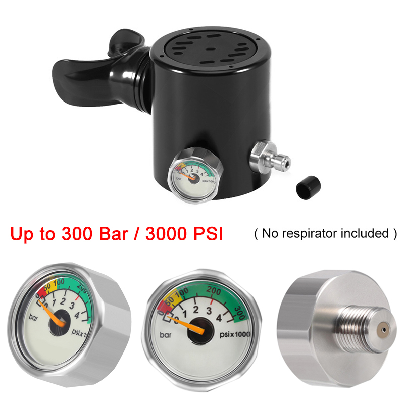 Mini Scuba Diving Pony Bottle Pressure Gauge Air Tank Regulator SPG 3000 PSI eBay
