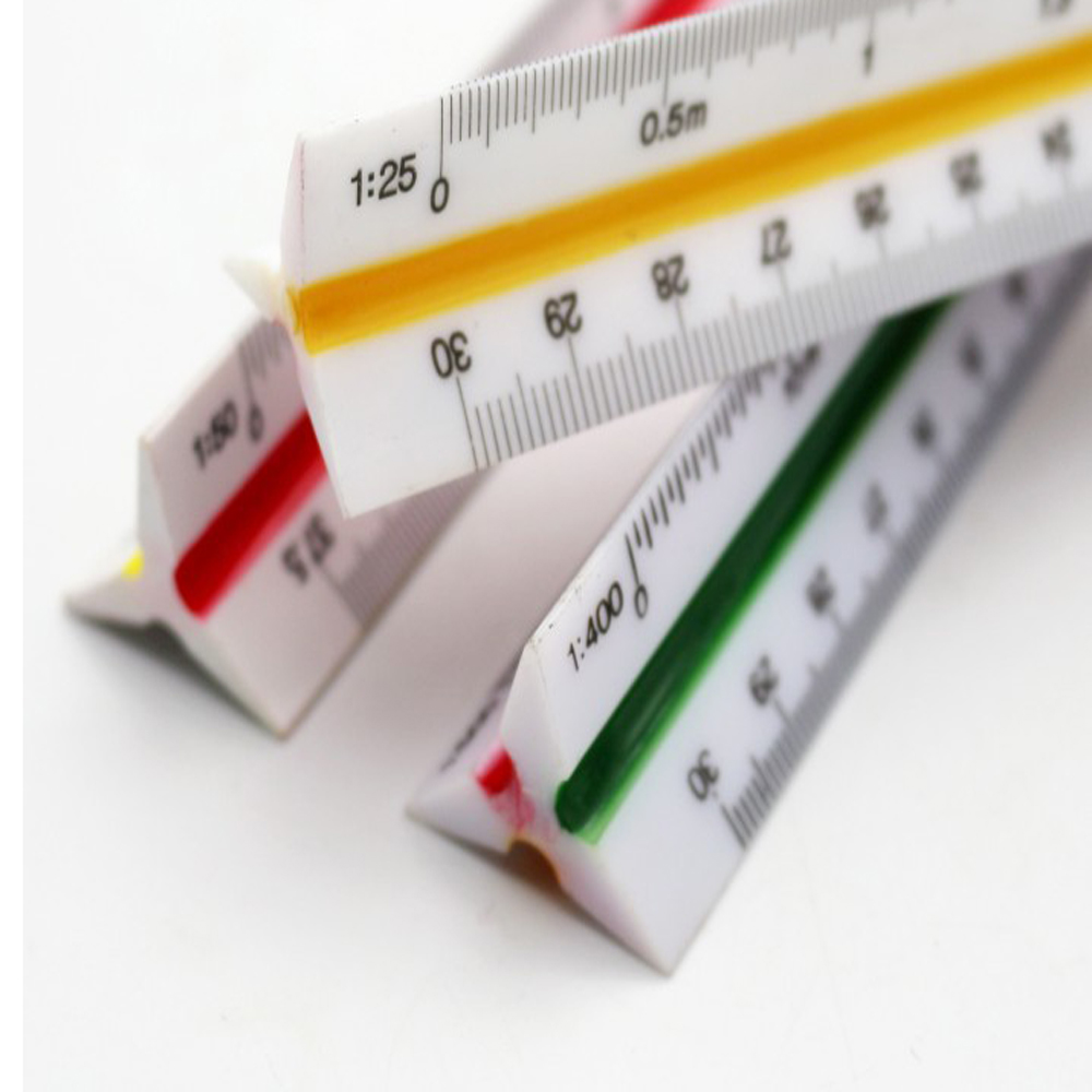 30cm Triangular Triangle Metric Scale Measure Ruler For Engineer