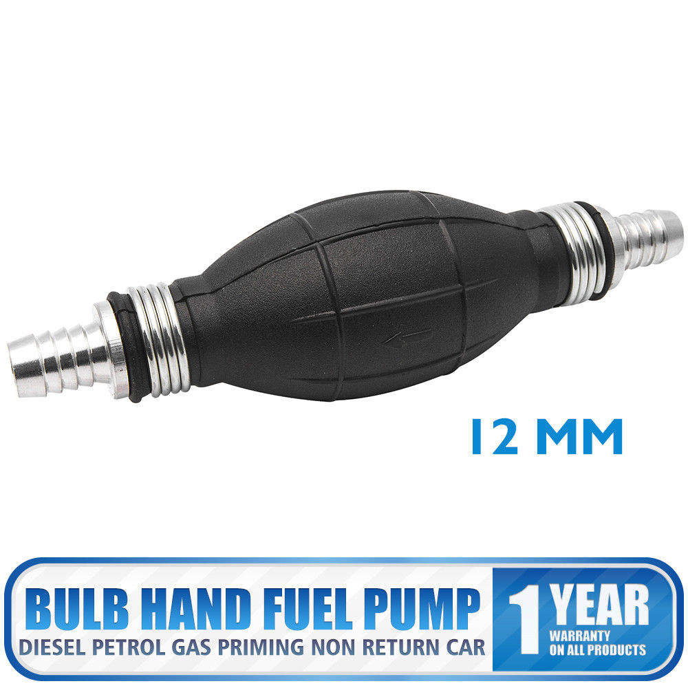 12mm Hand Pump Bulb Fuel Primer Diesel Petrol Gas Priming Non Return Valve