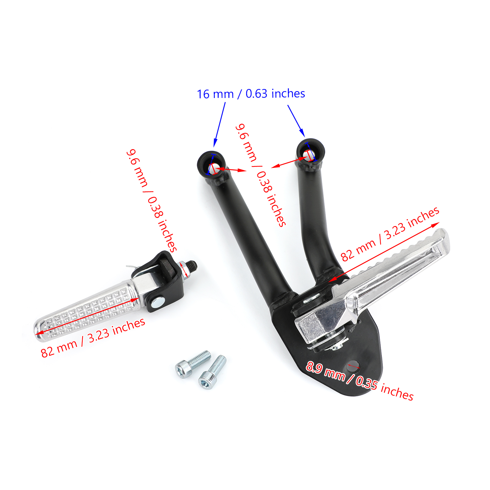 Rear Foot Pegs Footrests Passenger for Honda 1720 CMX300 CMX500 Rebel