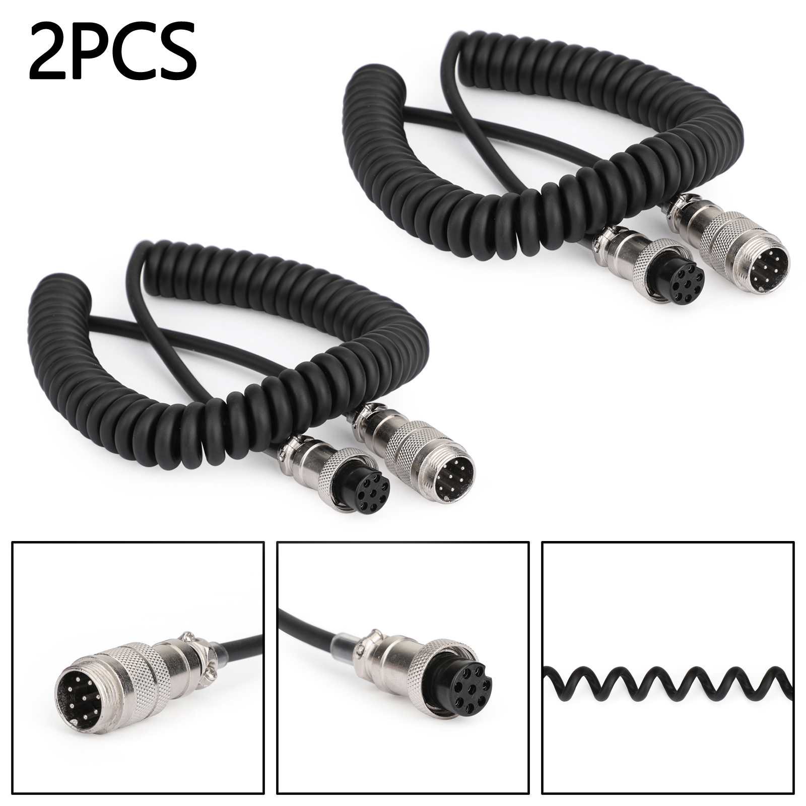 2x 8Pin Hand Mic Extension Cords for Yaesu FT847 FT920/950/980 FT2000
