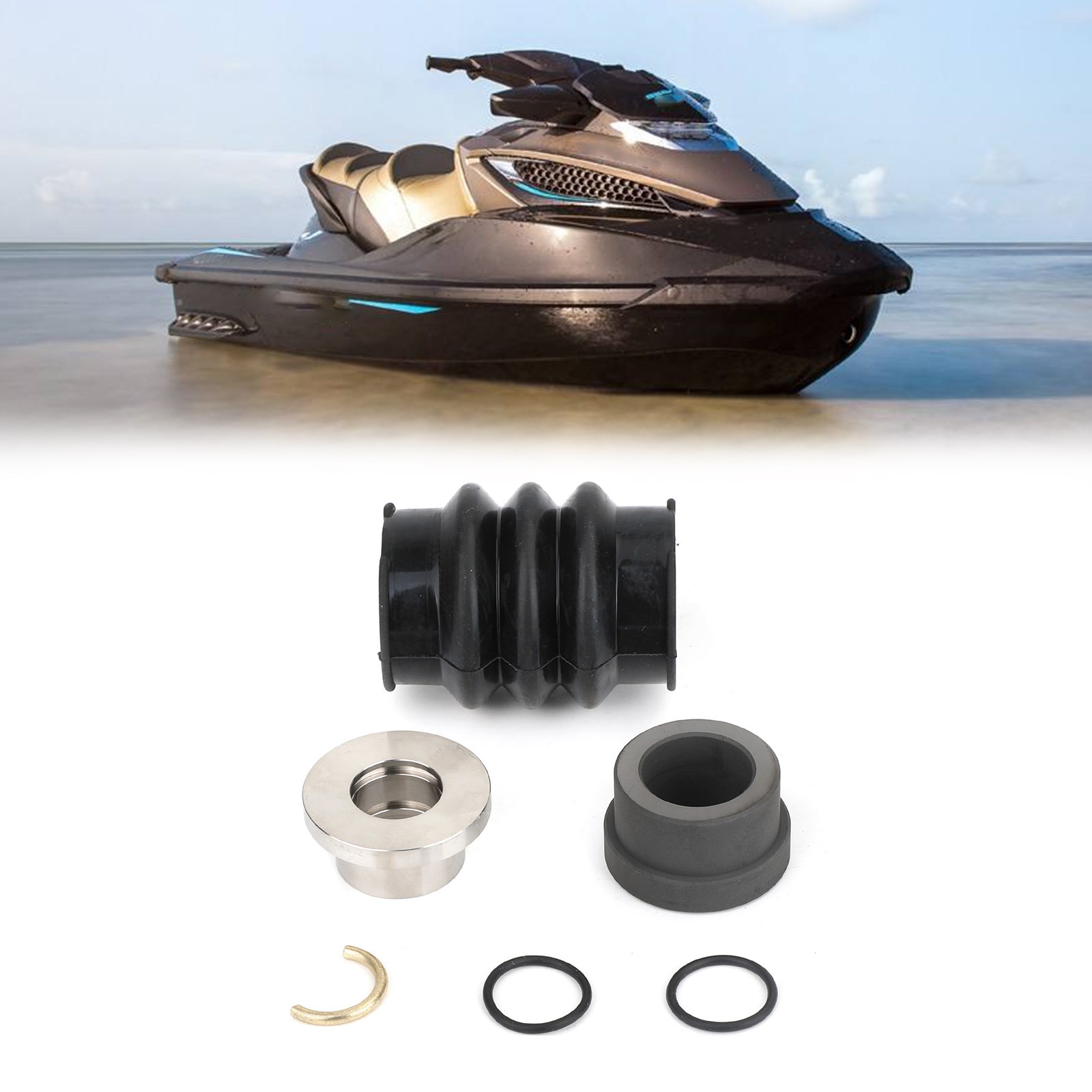 Carbon Seal Drive Line Rebuild Repair Kit+Boot for Sea Doo 717 720 787