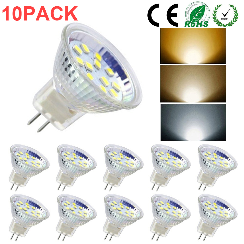 4 6 10 Pack Led Mr11 Light Bulbs Halogen Replacement Gu4 Bi Pin Base Warm White Ebay