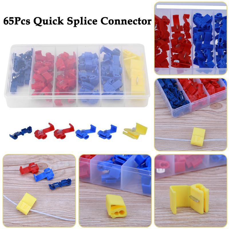 15 Pieces Electrical Terminals Crimp Scotch Lock Wire Splice Connectors