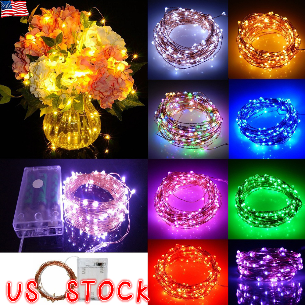 20-100 LEDs Fairy String Lights Copper Home Party Garden Christmas Decoration UK