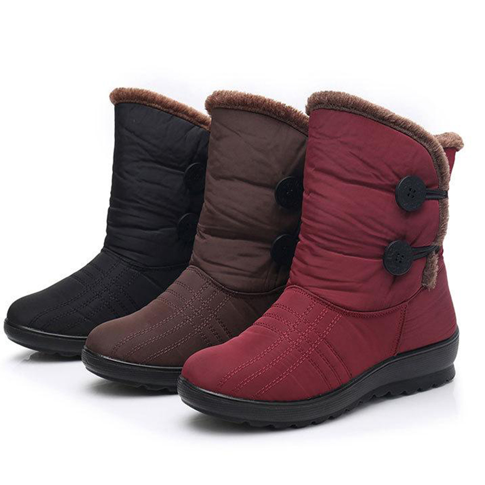 womens wide slip on winter boots