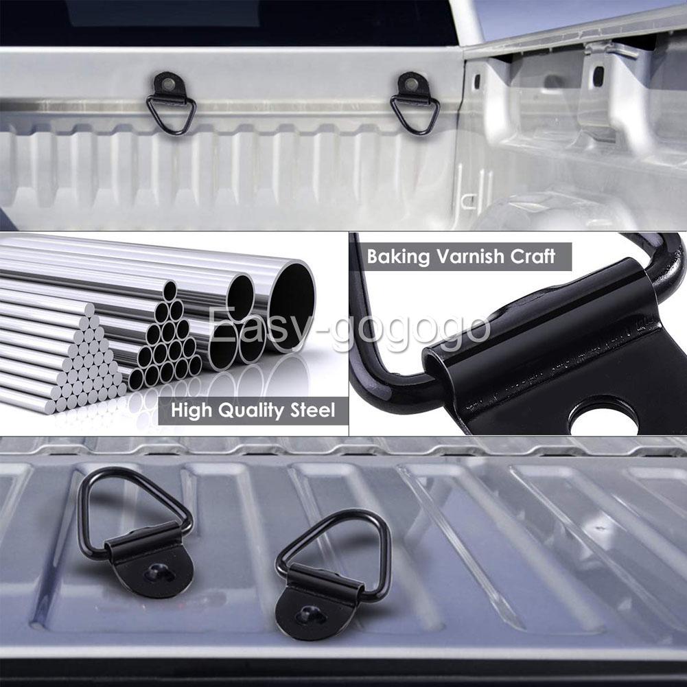 8Set Tie Down Anchor Lashing D Ring Metal Plated Points Ute Trailer