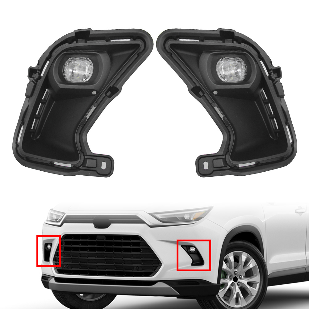 Fog Light Lamp Cover Bezel Wiring Kit For Toyota Grand