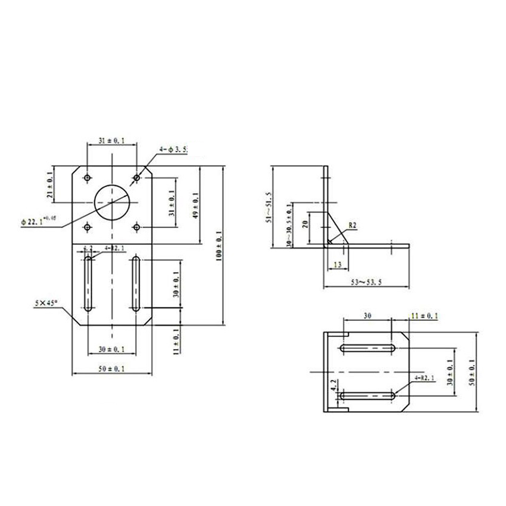 42/57mm NEMA 17/23 Stepper Motor Bracket Mount for CNC, Plasma and 3D ...