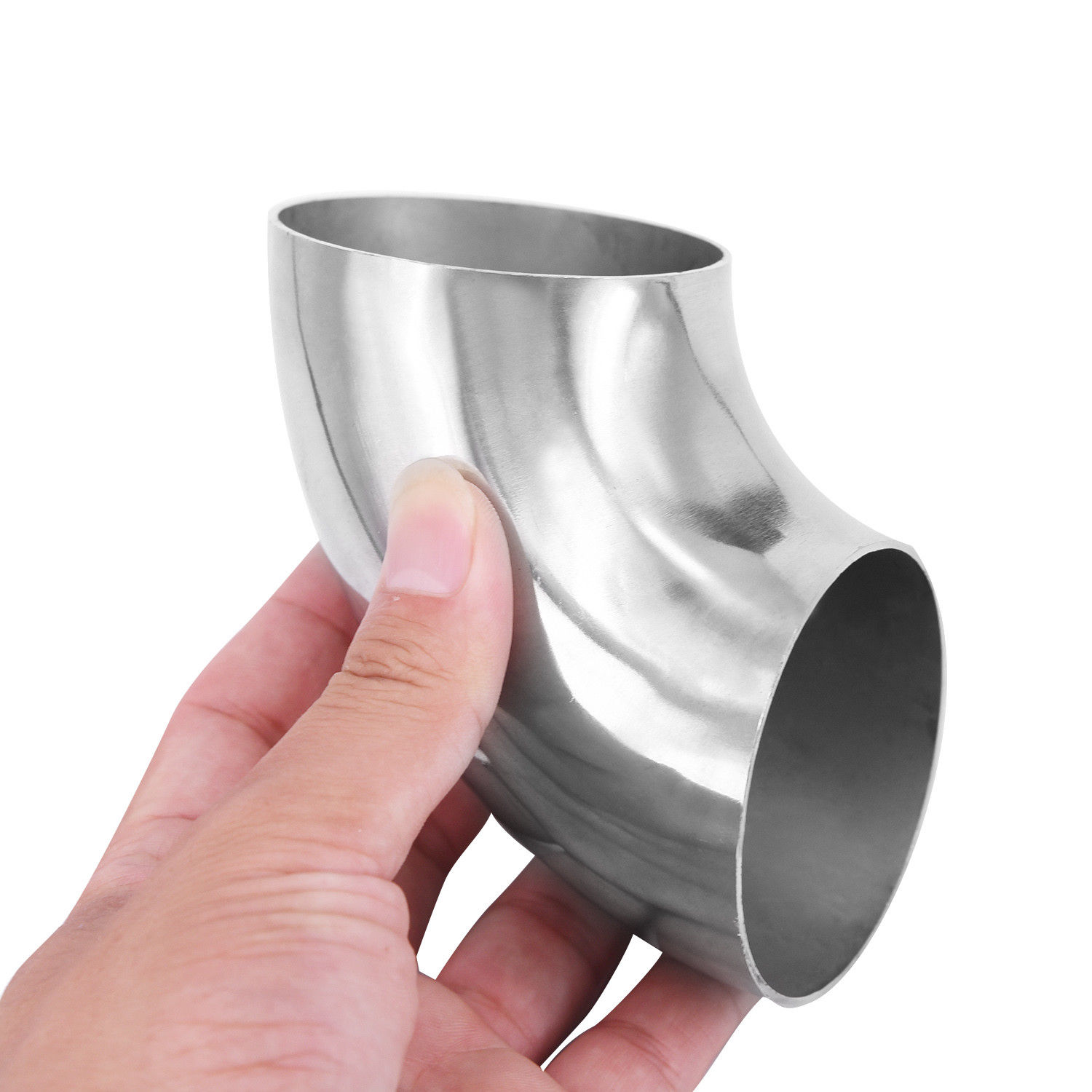 3/"//76mm OD Stainless-Steel Car Exhaust Weld 90-Degree Bend Elbow Pipe Fitting US