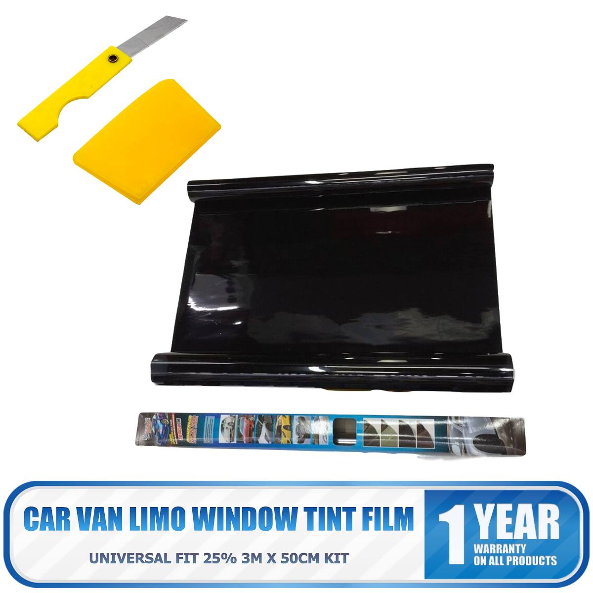 50cm x 3m Car Window Tint Film 25 VLT Uncut Roll Black Office Home Glass Shade eBay