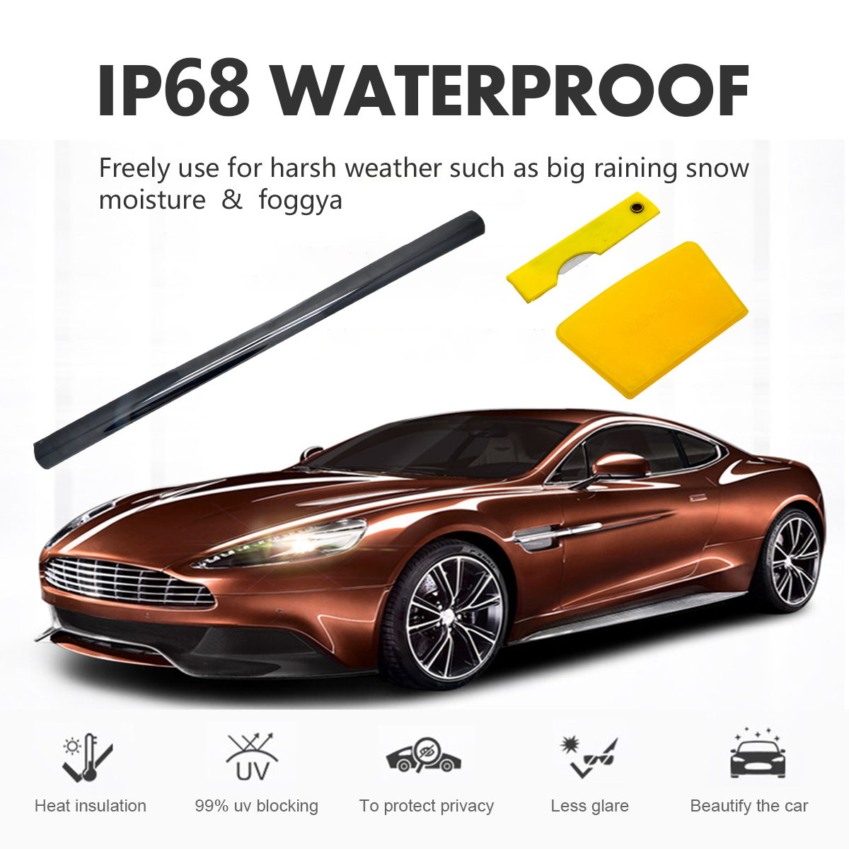 50cm x 3m Car Window Tint Film 25 VLT Uncut Roll Black Office Home Glass Shade eBay