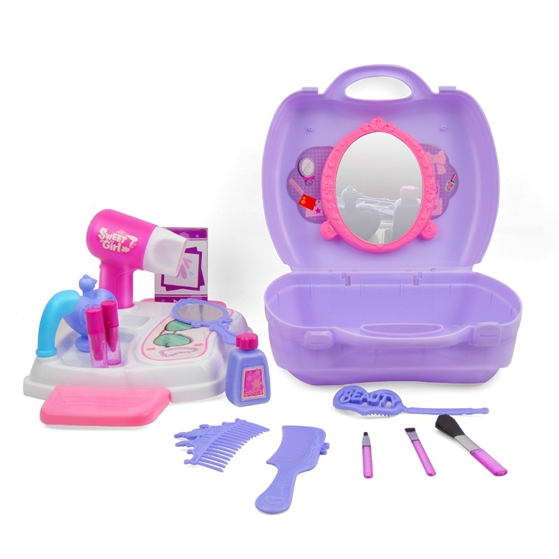 Pretend Play Cosmetic Makeup Toy Set Kit for Little Girls Kids 21Pcs ...