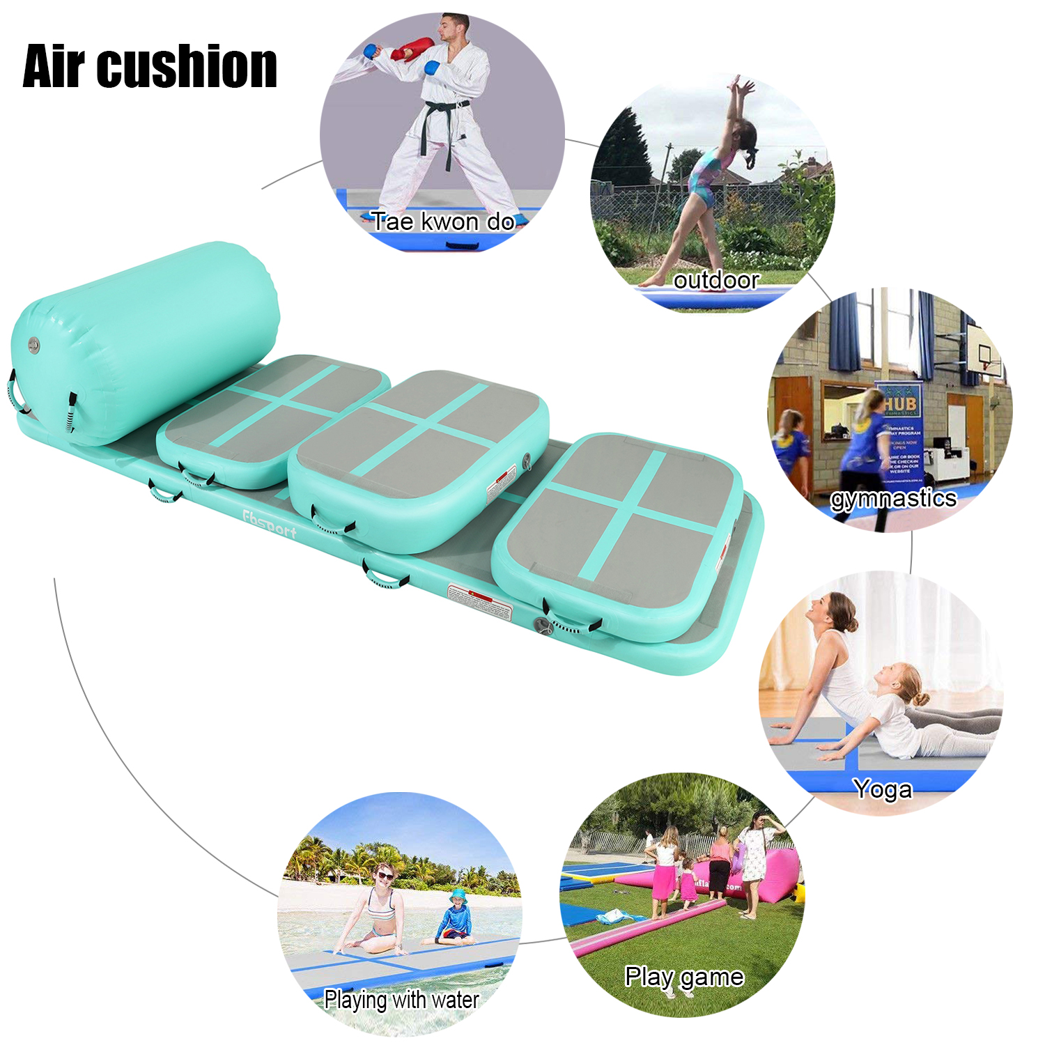 1968ft Air Track Tumbling Mat Inflatable Gymnastics Airtrack