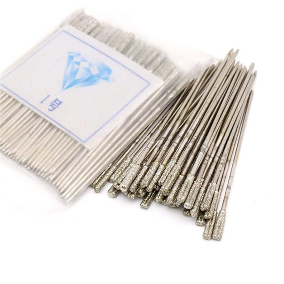 5pcs Solid Diamond Coated Drill Bits Hole Lapidary Needle For Jewelry