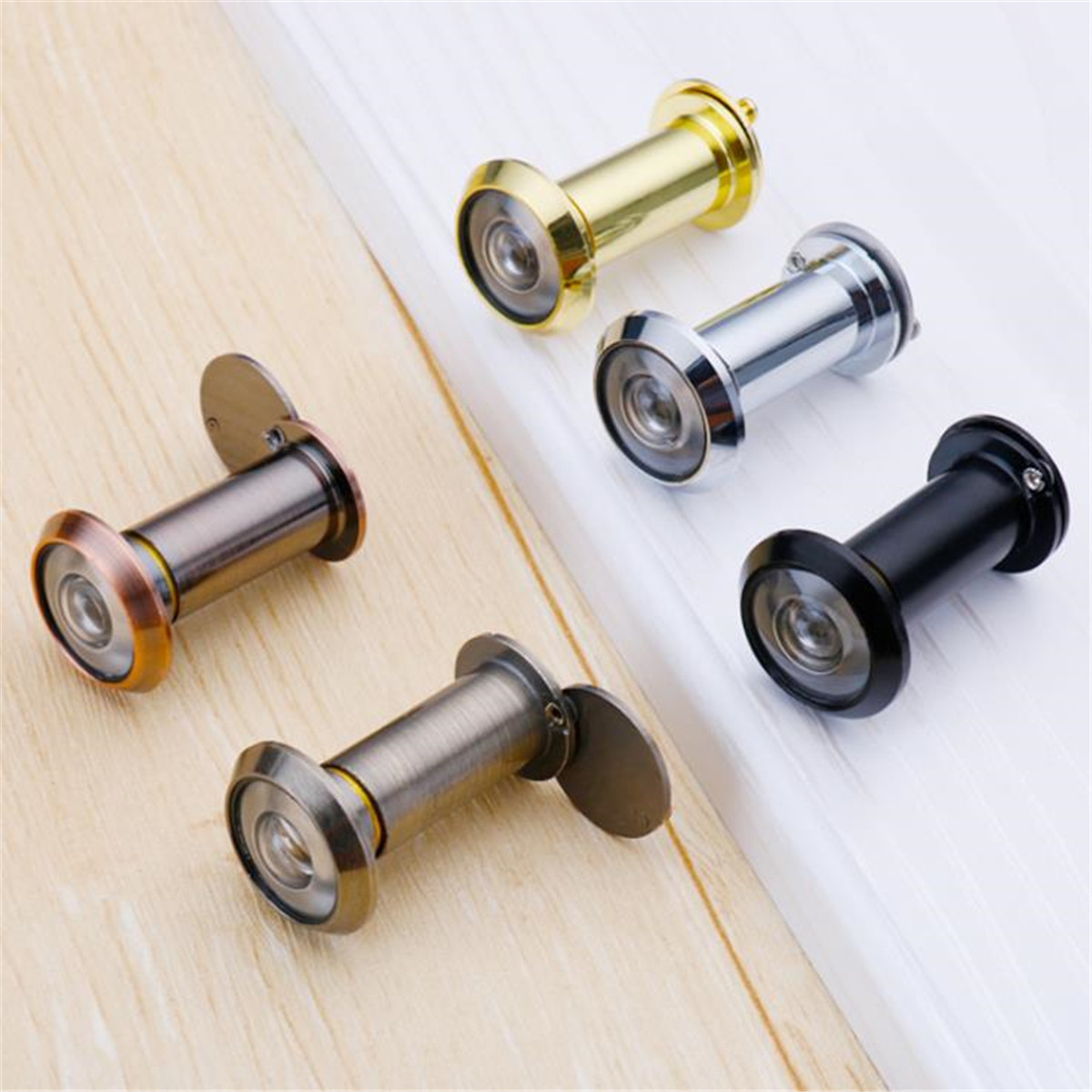 200° Adjustable Door Peephole Viewer Wide Angle Eye Spy Sight Hole ...