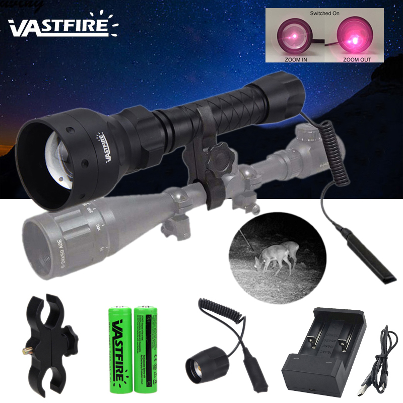 Infrared Zoom Hunting Torch 850nm Laser IR Night Vision illuminator