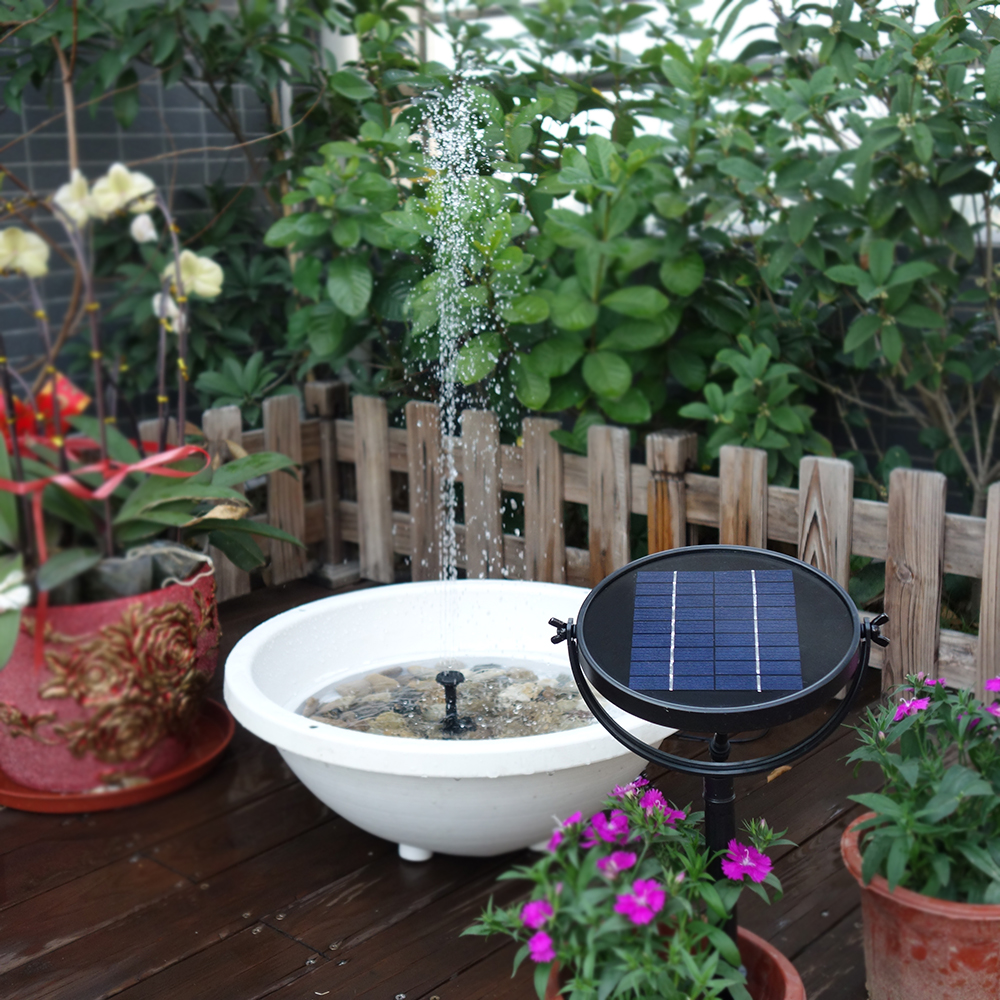 2W Solar Panel Powered Water Feature Pump Garden Pool Pond Aquarium Fountain eBay