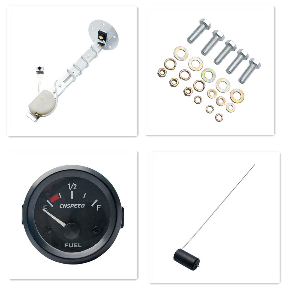 LED Universal 2" fuel tank gauge and sender unit 12v for MARINE BOAT