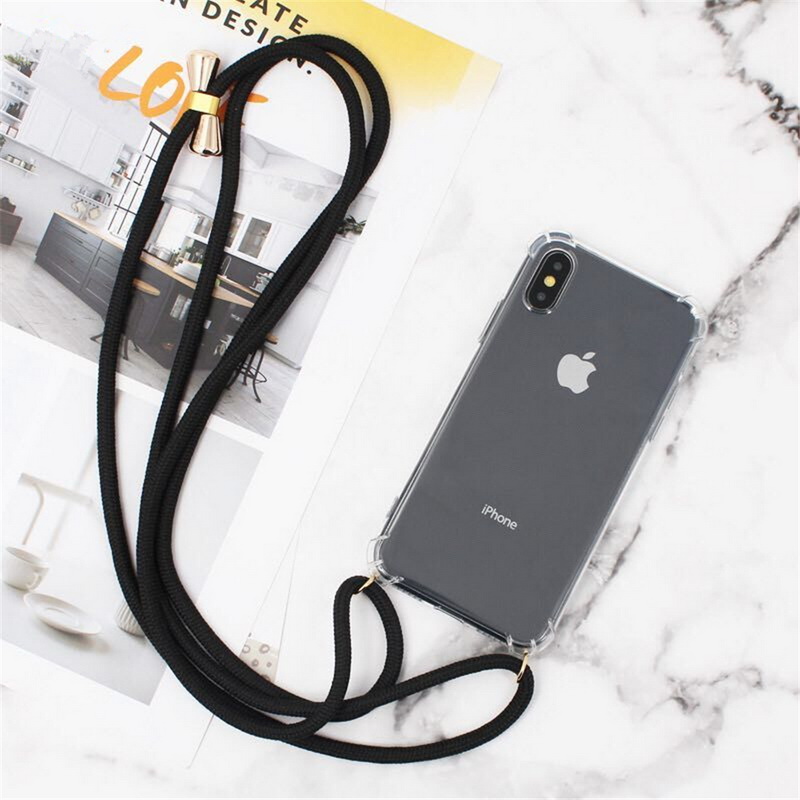 Cross Body Clear Case Neck Lanyard For iPhone 12 Pro Max 11 XS XR 8 7 ...