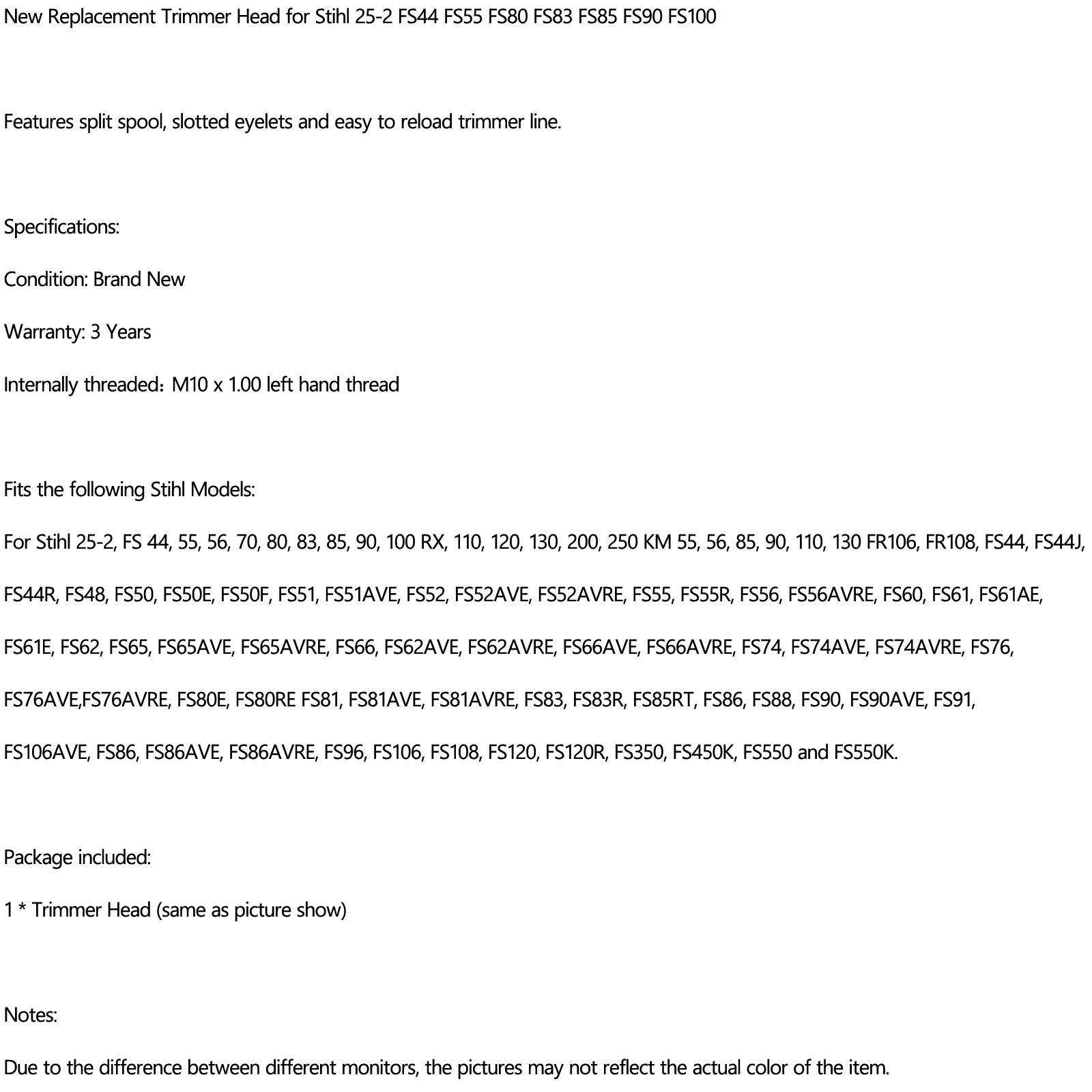 Replacement Trimmer Head for STIHL 25-2 FS44 FS55 FS80 FS83 FS85 FS90