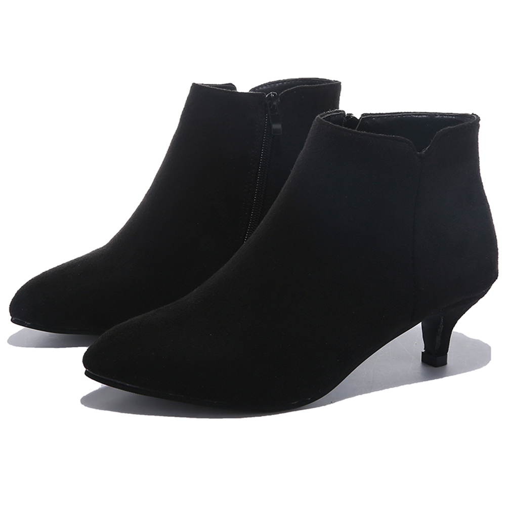 kitten heel ankle booties