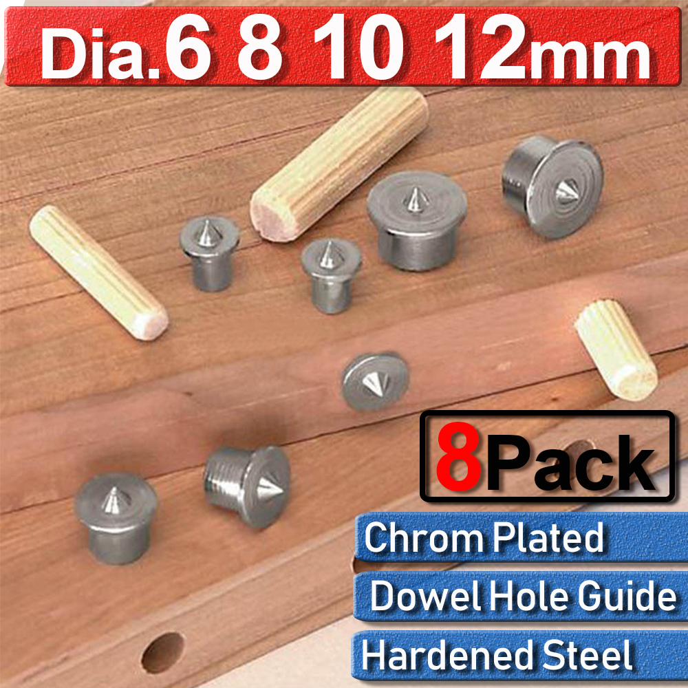8Pcs Dowel Tenon Centre Point Pin Set Aligning Timber Marker Tools 6