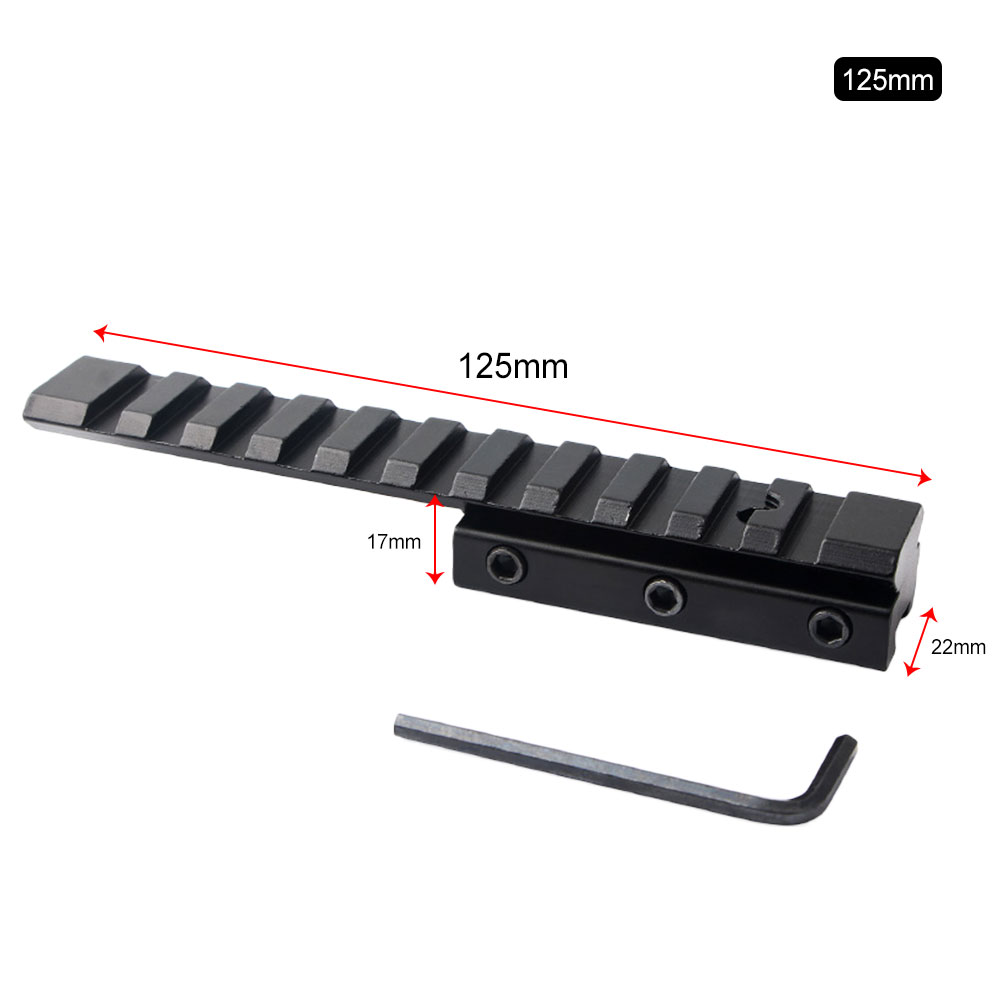  GOTICAL Extra Long 24 Slots 10.5/ 260mm Dovetail Rail to 21mm  Picatinny Weaver Rail Mount Dovetail to Picatinny Weaver Rail Adapter for  Scope Mount Base Hunting – Black : Sports & Outdoors